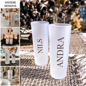 Schnapsglas mit Wunschdruck