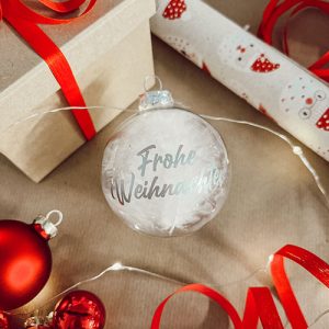 Weihnachtskugel 7cm "Federn"