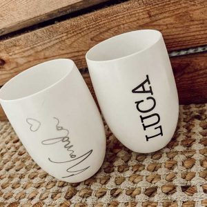Weiße Becher "Rund" – Bild 2