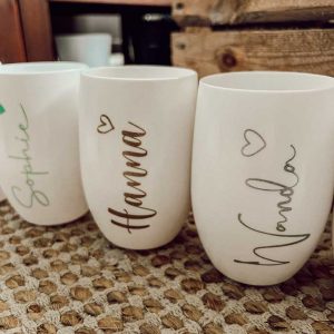 Weiße Becher "Rund" – Bild 6