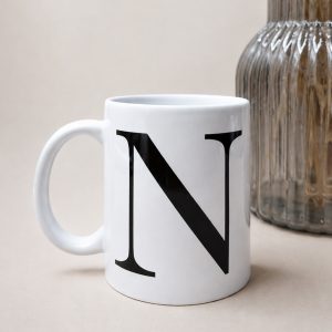 Tasse mit Initialen – einfarbig oder Two‑Tone